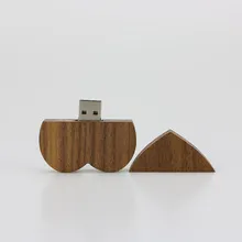 فلش مموری طرح قلب چوبی 1